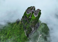 梵净山云海缆车旅游风景桌面壁纸，领略贵州的神秘之美