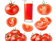 番茄白色背景图片