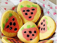 好吃的小清新草莓饼干高清图片