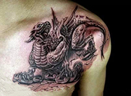 吉祥神兽血火貔貅纹身图片