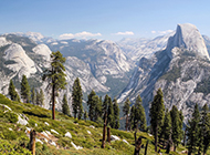 美国加州森林山川风景图片壁纸