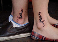 情侣脚踝图腾纹身图案时尚个性