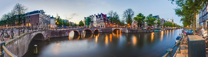 阿姆斯特丹河流风景高清摄影图片