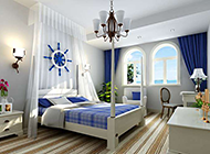 纯美的地中海风格卧室装修图片