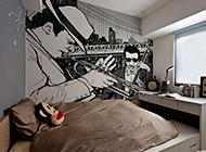 现代公寓创意墙绘设计图