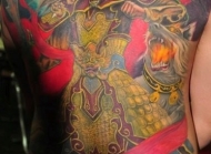 二郎神纹身图片满背 男生背部超帅的满背二郎神纹身图片