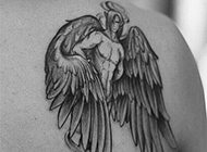 经典后背天使纹身图案大全