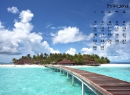 2016年5月日历马尔代夫唯美岛屿摄影壁纸