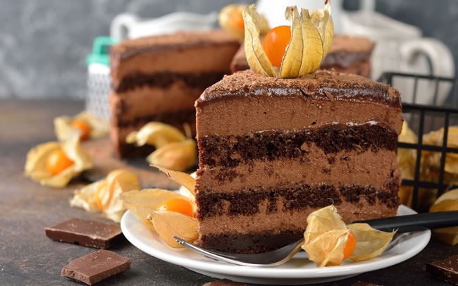 最简单巧克力蛋糕块图片