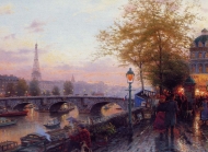 巴黎艾菲尔铁塔绘画风景壁纸