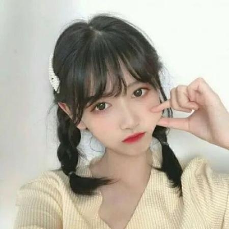 jk制服双马尾女生剪刀手可爱微信头像图片