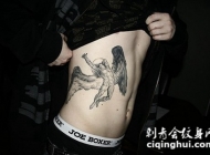 侧肋天使翅膀男生女生情趣3d纹身图案