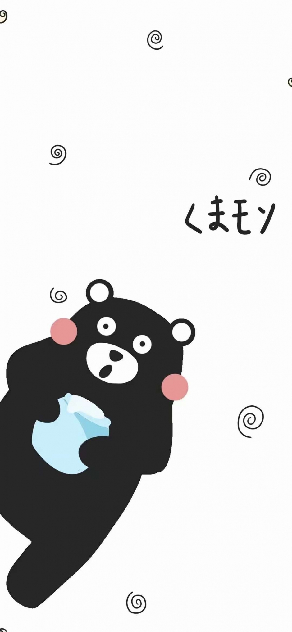 熊本熊可爱卡通动物带文字日文手机壁纸 图片大全