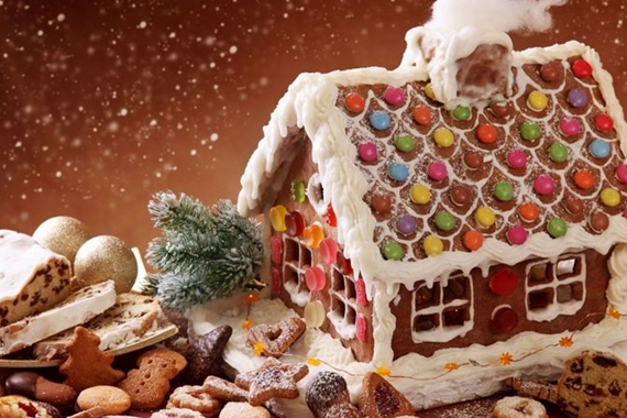 巧克力房子形状甜品创意美食图片