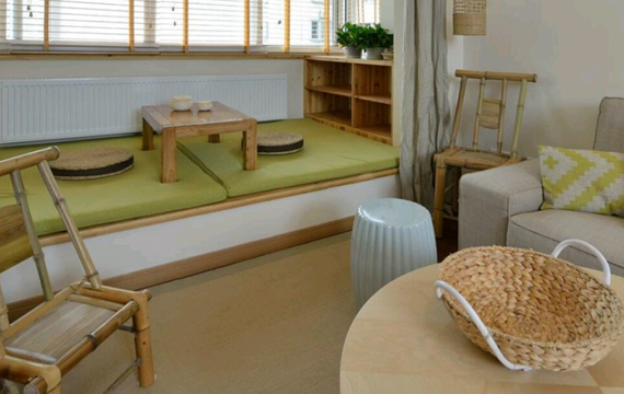 日式小户型榻榻米草垫客厅装修效果图