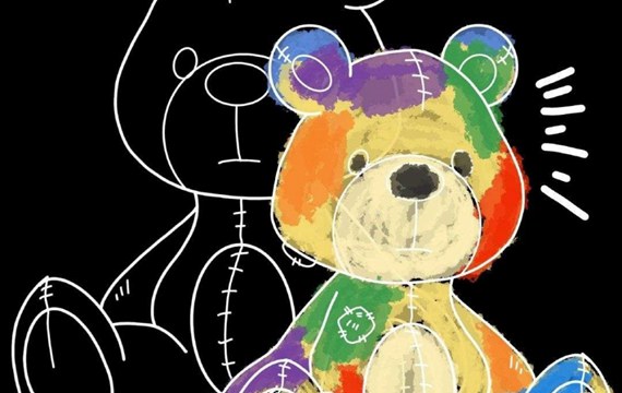 可爱卡通熊创意绘画手机壁纸