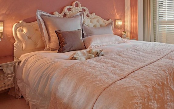 北欧风格装修卧室颜色粉色效果图