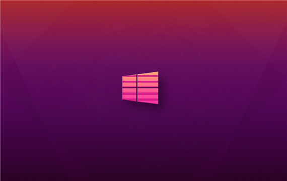 紫色极简Windows 10操作系统高清桌面壁纸