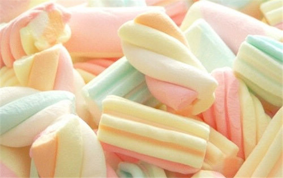 唯美彩虹棉花糖糖果图片