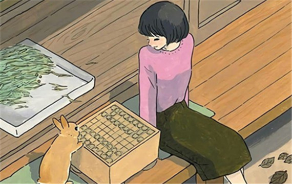 日式家庭生活小清新手绘插画图片