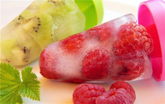 新鲜水果自制冰棍高清美食图片